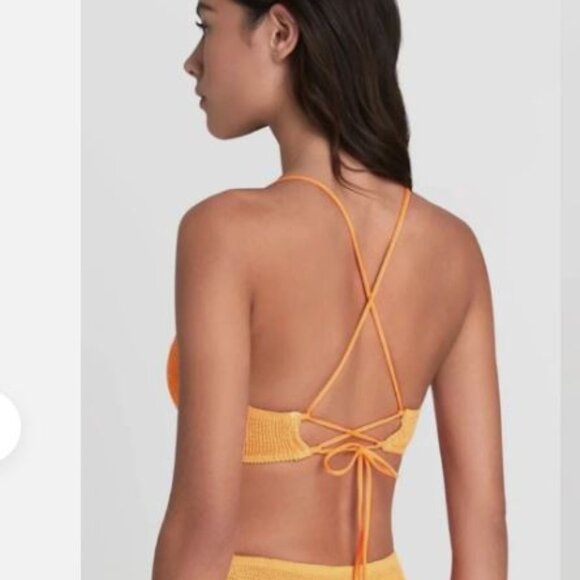 NEW Bond Eye 2pc Selena Top Scene bottom Tangerine Orange OS - Picture 5 of 7